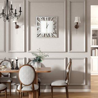 24" IN Large Wall Clocks Modern Mirrored Clock