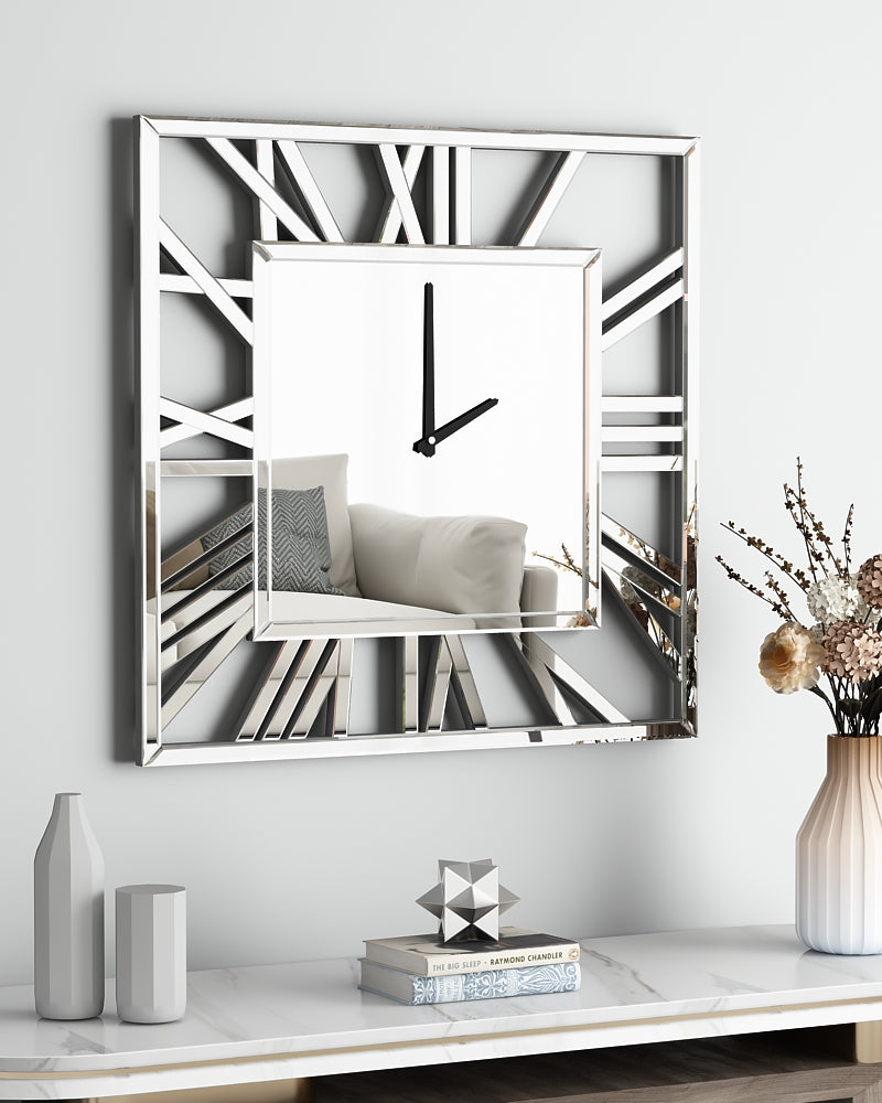 Large Wall Clocks Modern Mirrored Clock