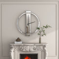 Wall Clock Decorative Large Clock Living Room Decor - Big Clocks All Mirror Glass Finish
