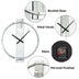 Wall Clock Decorative Large Clock Living Room Decor - Big Clocks All Mirror Glass Finish