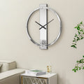Wall Clock Decorative Large Clock Living Room Decor - Big Clocks All Mirror Glass Finish