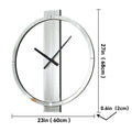 Wall Clock Decorative Large Clock Living Room Decor - Big Clocks All Mirror Glass Finish