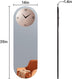 Große Wanduhr – Grau-Gold Spiegeloptik, Oval