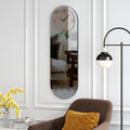 Large Wall Clock - Gray&Gold Mirror Finish,Oval