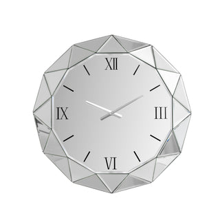 Glass Mirrored Wall Clock - 24"×24"