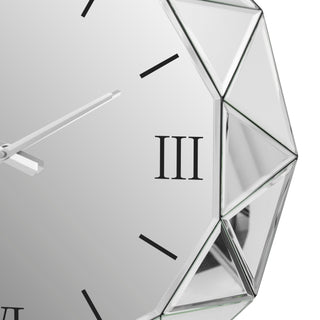 Glass Mirrored Wall Clock - 24"×24"