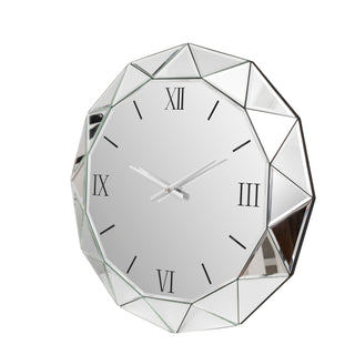 Glass Mirrored Wall Clock - 24"×24"