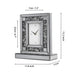 Black Mirrored Crushed Diamond Table Clock