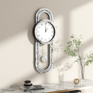 31.5" Mirrored Pendulum Luxury Large Wall Clocks