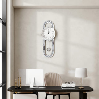 31.5" Mirrored Pendulum Luxury Large Wall Clocks