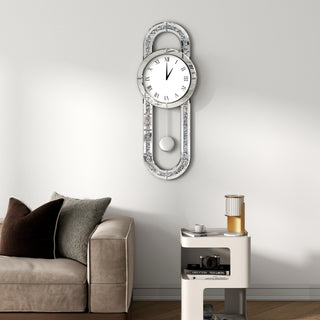31.5" Mirrored Pendulum Luxury Large Wall Clocks