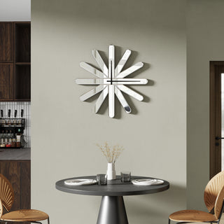 Modern Starburst Wall Clock Mirrored Large Clock