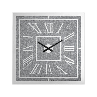 Square Diamond Crystal Wall Clock
