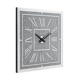 Square Diamond Crystal Wall Clock
