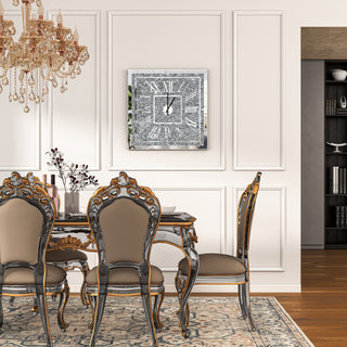 Square Diamond Crystal Wall Clock