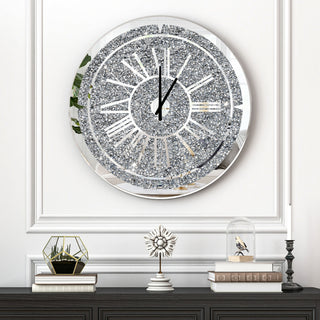 Round Diamond Crystal Wall Clock