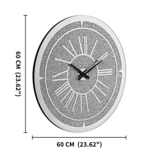 Round Diamond Crystal Wall Clock