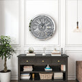 Crushed Diamond Wall Clock Round Luxury Wall Clock with Mirror Glass