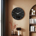 Schwarze Dekorative Wanduhr Glas Marmormuster, Dekorative Wanduhr