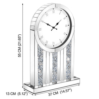 Mirrored Roman Numeral Tabletop Clock