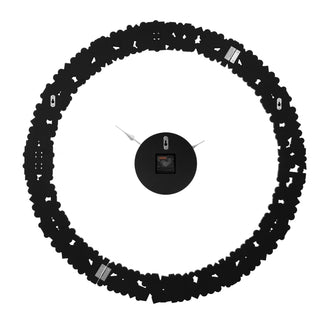 Foldable-Frame Round Wall Clock Adorned with Crystals