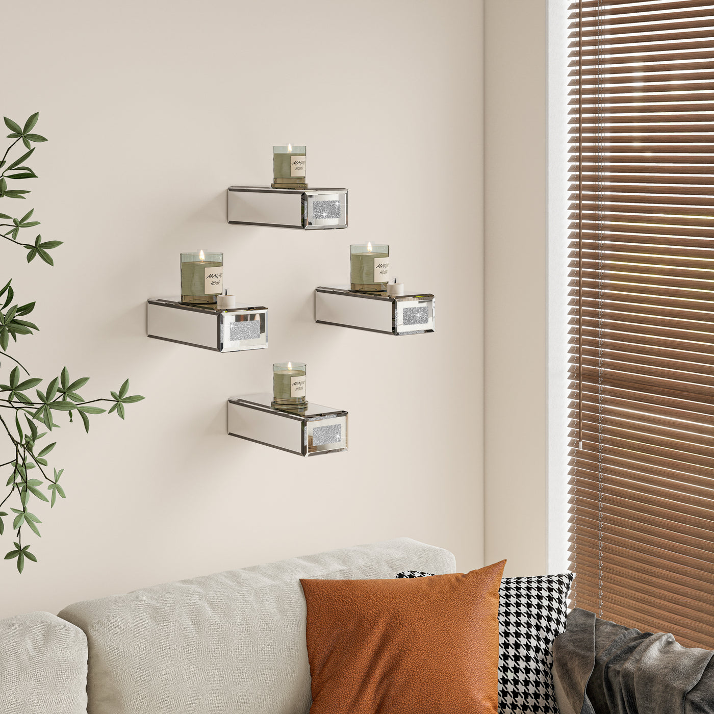 Shoe Floating Display Shelves Wall Mount Set of 4