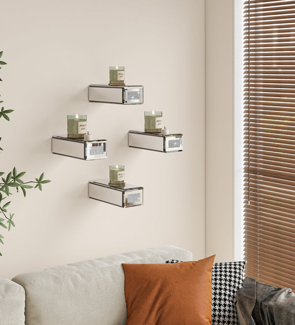 Shoe Floating Display Shelves Wall Mount Set of 4