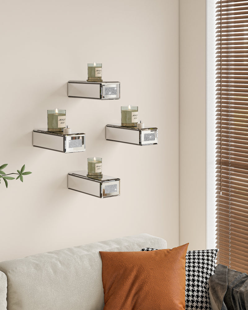 Shoe Floating Display Shelves Wall Mount Set of 4