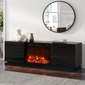 Modern TV Stand with Electric Fireplace, 63