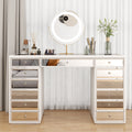 Hollywood Modern Vanity Mirrored Dressing Makeup Table with 13-Drawer