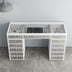 Hollywood Modern Tocador con Espejo y 13 Cajones