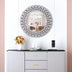 Round Gemstone Wall Mirror Modern Silver Glass Decorative Mirror