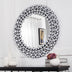 Round Gemstone Wall Mirror Modern Silver Glass Decorative Mirror