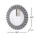 Round Gemstone Wall Mirror Modern Silver Glass Decorative Mirror