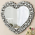 Luxury Crystal Accent Heart Wall Mirror