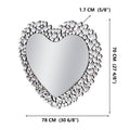Luxury Crystal Accent Heart Wall Mirror