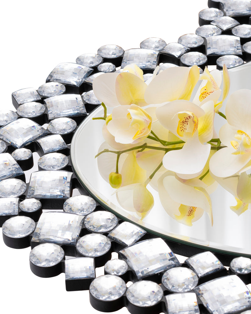 Luxury Crystal Accent Heart Wall Mirror