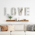 Crushed Diamond Wall Decor Large Size Crystal Mirror Set