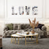 Crushed Diamond Wall Decor Large Size Crystal Mirror Set