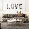 Crushed Diamond Wall Decor Large Size Crystal Mirror Set