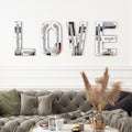 Crushed Diamond Wall Decor Large Size Crystal Mirror Set