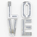 Crushed Diamond Wall Decor Large Size Crystal Mirror Set