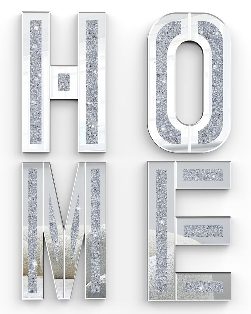 Mirrored Home Letter for Wall Decor Modern Mirror Decorative Wall Art for Home