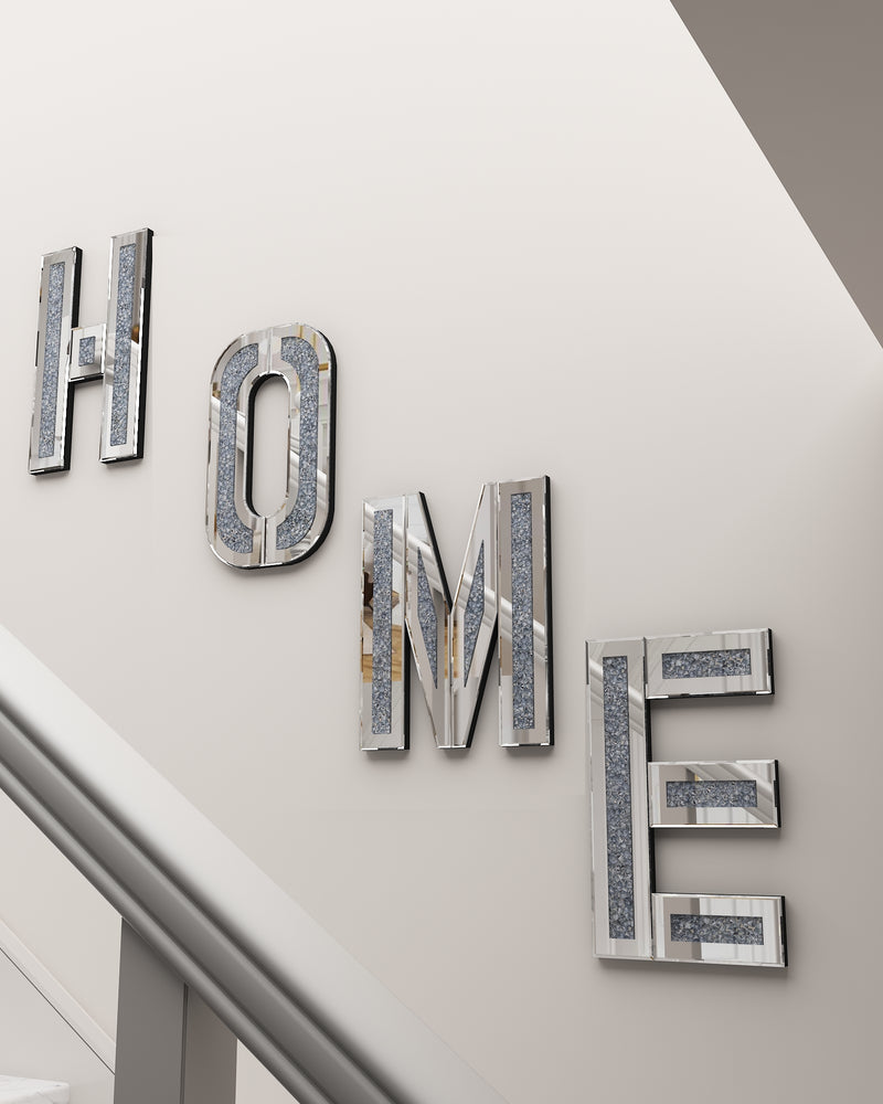 Mirrored Home Letter for Wall Decor Modern Mirror Decorative Wall Art for Home