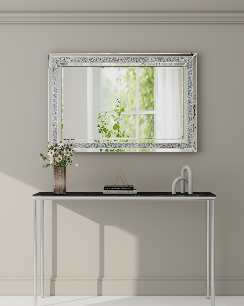 Decorative Wall Mirror, Crushed Diamond Mirrors with Crystal