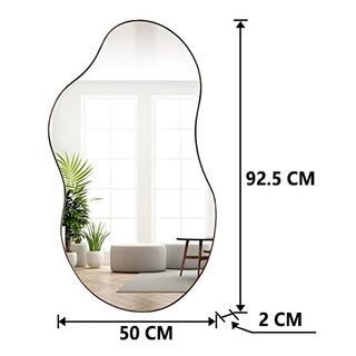 SHYFOY 35.8" Black Asymmetrical Cloud Shaped Wall Mirror