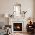 LED-Accented Asymmetrical Metal Wall Mirror