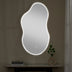 Asymmetrischer Metall-Wandspiegel mit LED-Akzent
