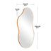 Asymmetrischer Metall-Wandspiegel mit LED-Akzent