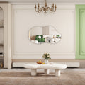 Silver Asymmetrical Wavy Antique Accent Wall Mirror